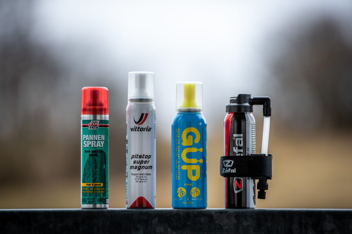 Pannensprays von Vittoria, Zefal, GÜP und Tip Top im Test: Dichtigkeit in der Dose