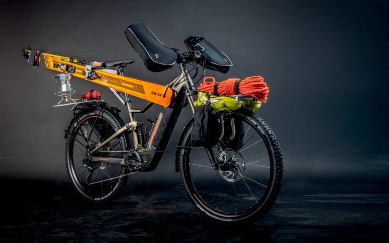 Das E-Bike für die Skitour: Bikepacking mit dem neuen Scott SK-eRide