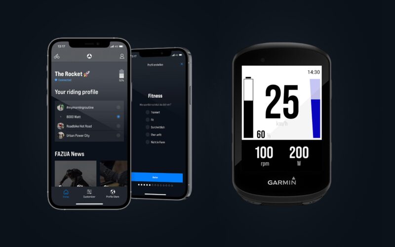 Fazua App und Dashboard für Garmin: Individuelle Profile und mehr Connectivity