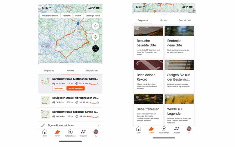 Strava Karten-Funktion erweitert: Feine neue Sortierung der Segmente