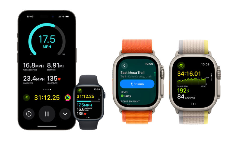 Fokus auf Bike und Outdoor: Apple Watch Update mit Funktionen rund ums Rad