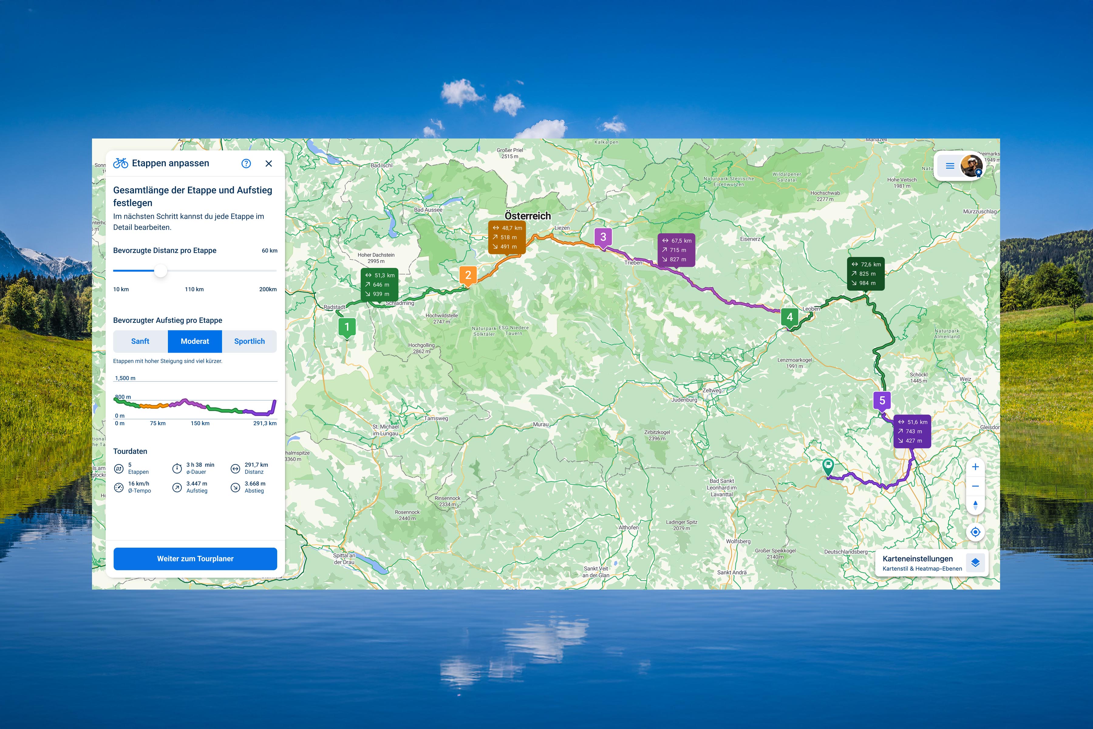 Kostenlos Mehrtagestouren planen: Bikemap stellt neuen Mehrtagesplaner vor