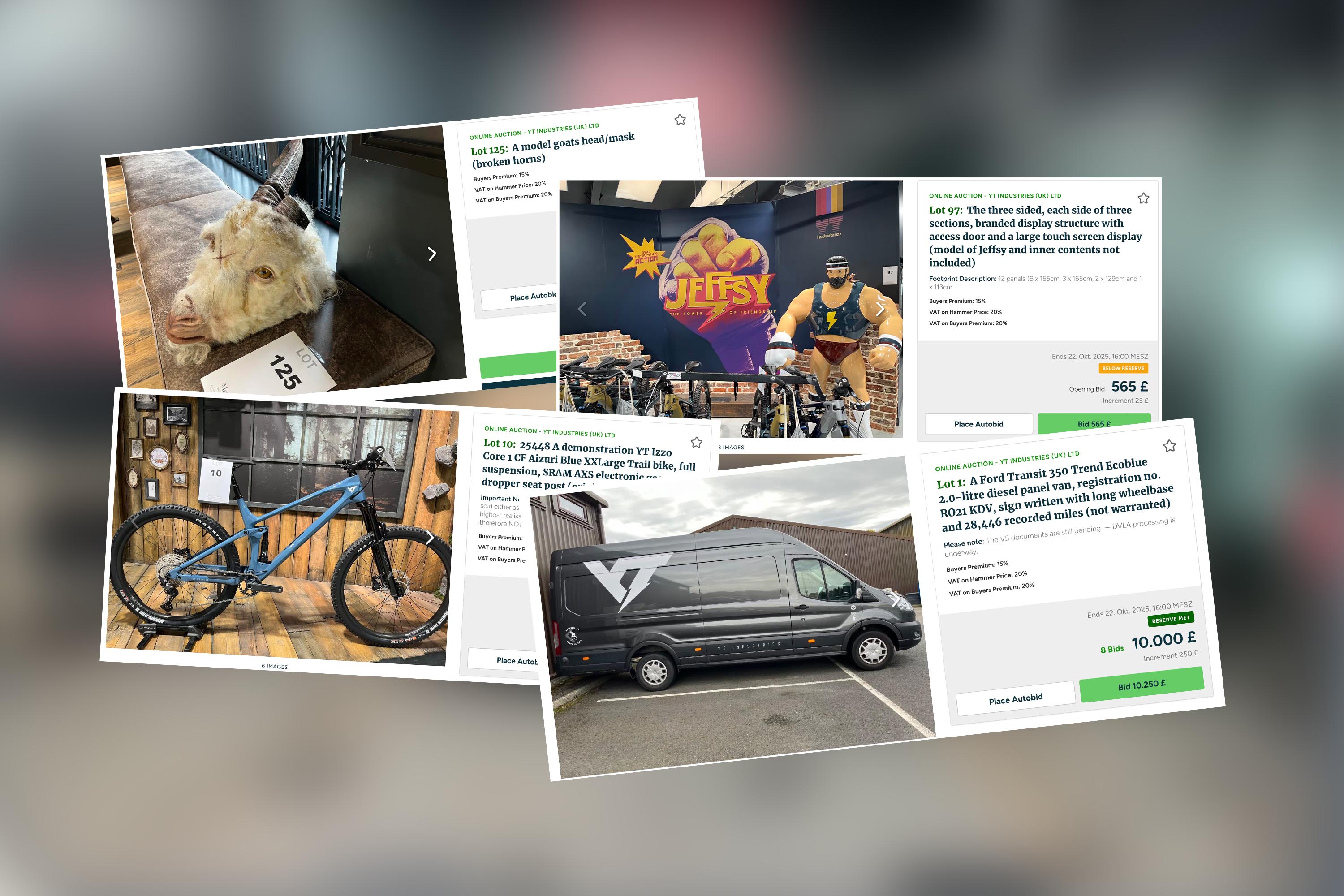 YT Mill UK Auktion: Bikes und kurioses unter dem Hammer